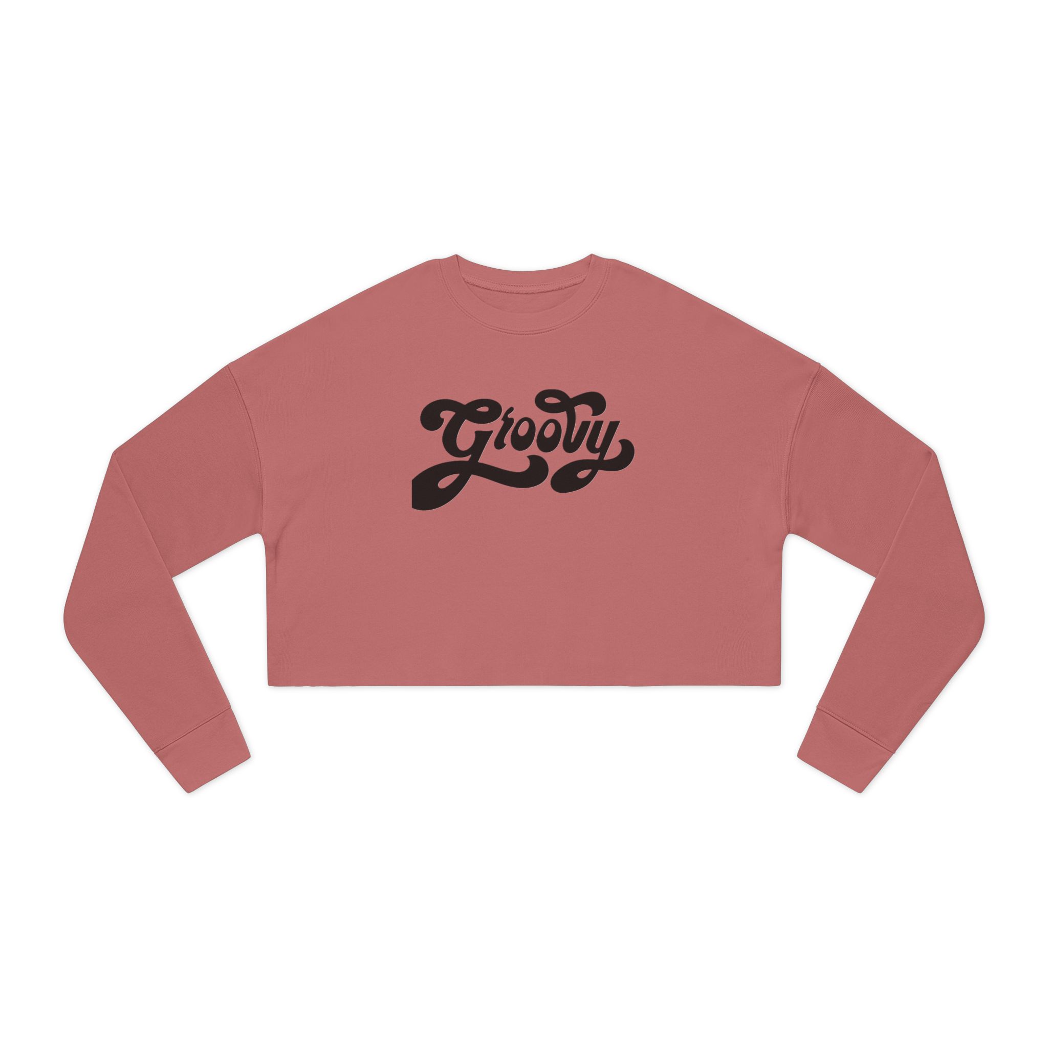 Groovy Cropped Sweatshirt— Retro Script Crop Top