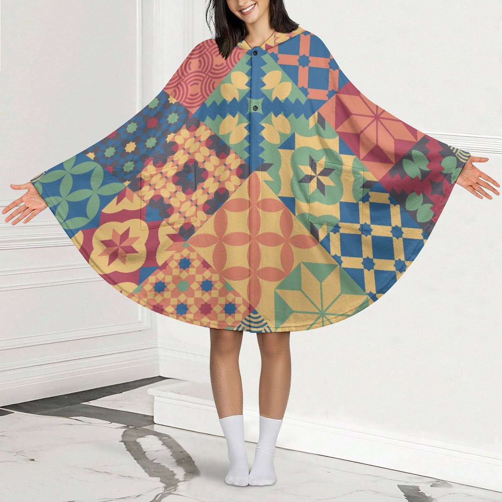 Vintage-Leiden Adult Hooded Blanket Sweatshirt