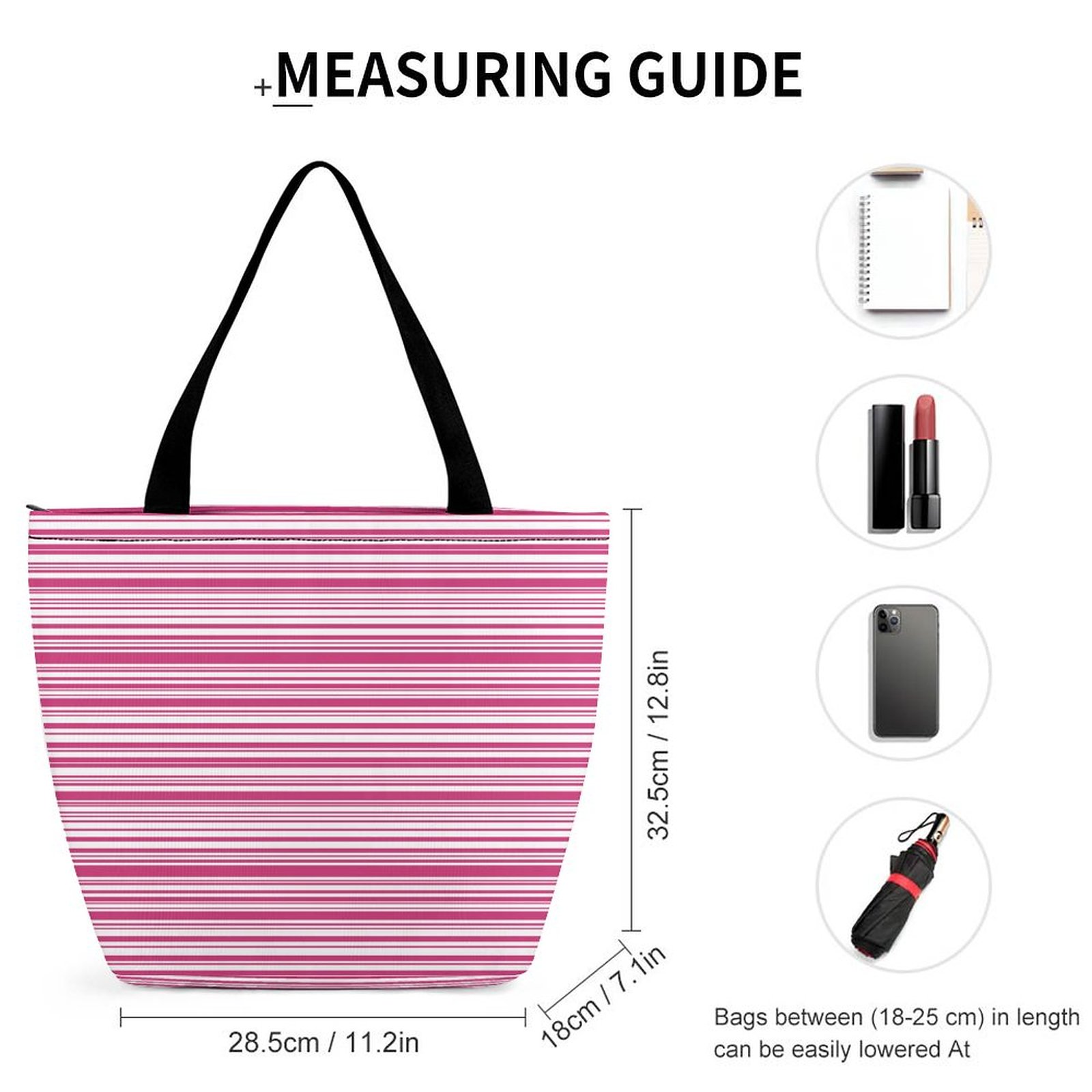 Striped in Pink Tote Bag