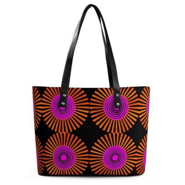 e3a4d6af48735e0e88d582b94904e804.jpg Orange Sunburst Leather Tote Bag
